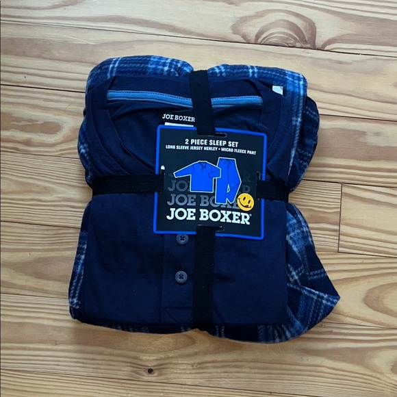Joe Boxer Blue Men's Long Sleeve Top & Bottom Full Pajama Sleepwear Set - Large - Picture 1 of 5
